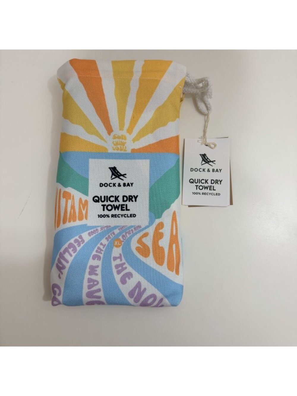 Dock & Bay Quick Dry Beach Swim Towel In Vitamin Sea XL